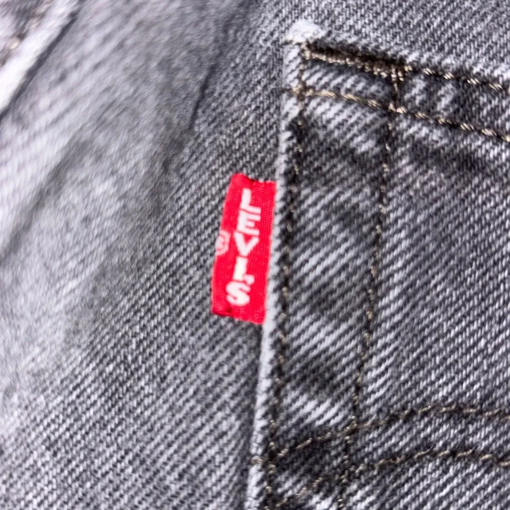 Levis 501 Premium Jeans Faded Black Straight Leg Button‎ Fly Denim Men's 29x30